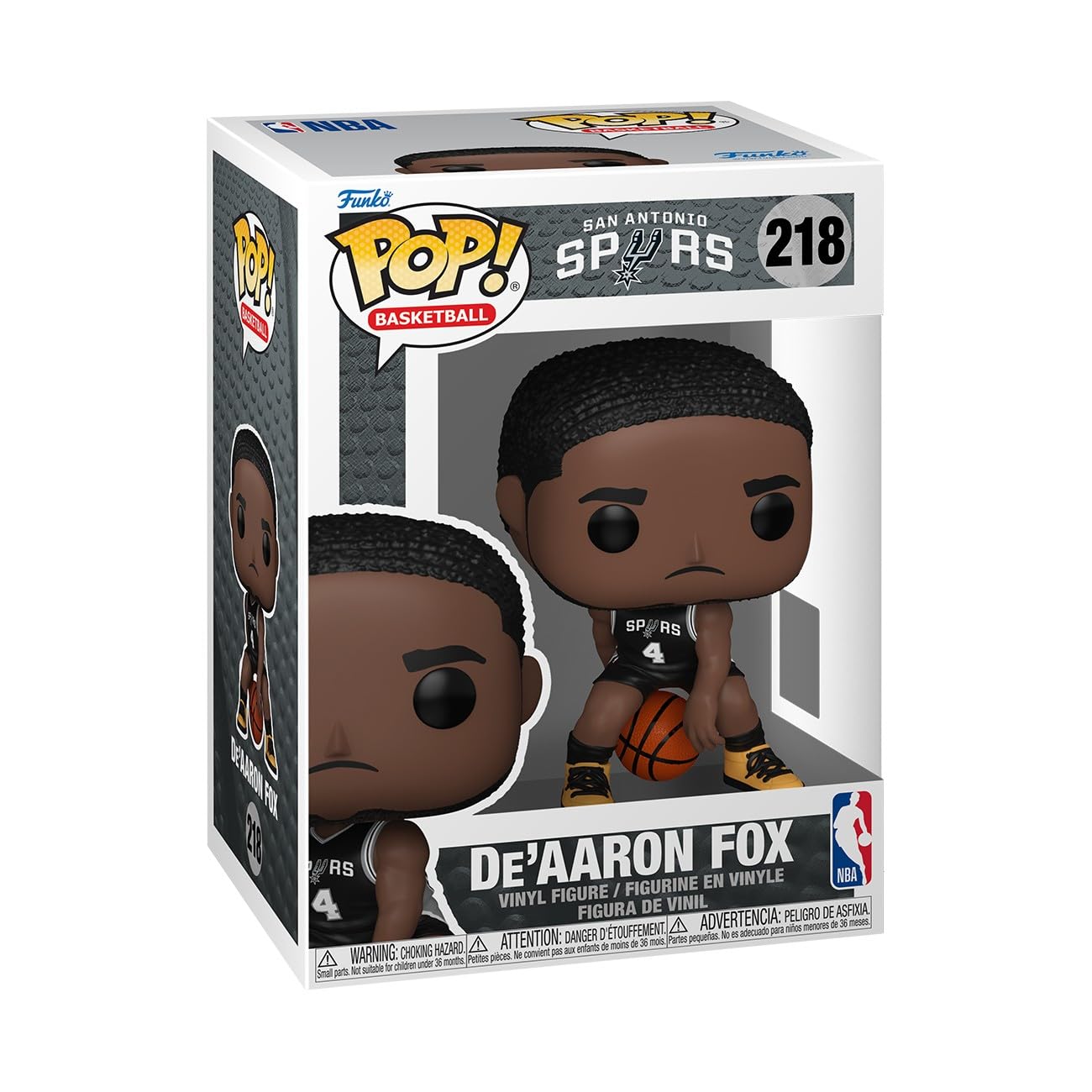Funko Pop! NBA: San Antonio Spurs - De'Aaron Fox - Figurine en Vinyle de Collection - Idée Cadeau - Produit Officiel - Jouets pour Enfants et Adultes - Figurine modèle pour collectionneurs