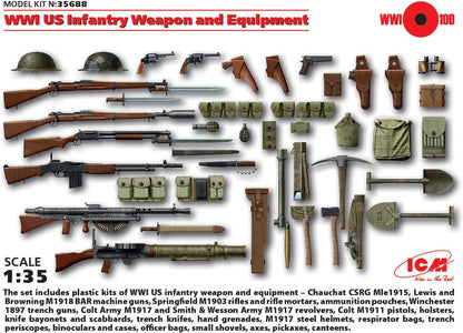 ICM 1:35 - WWI US Infantry Weapons & Equipment