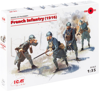French Infantry (1916) 4 Figures