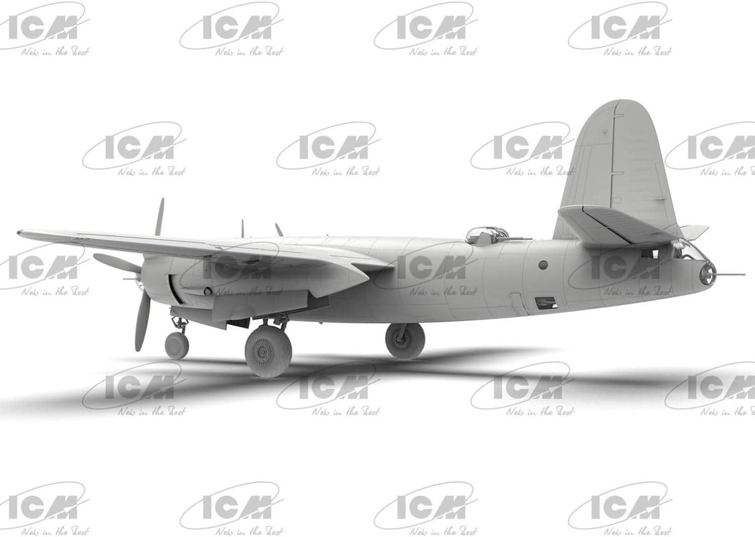hdfh ICM 1:48 B-26B Marauder, WWII American Bomber, Model kit, ICM48320 Black