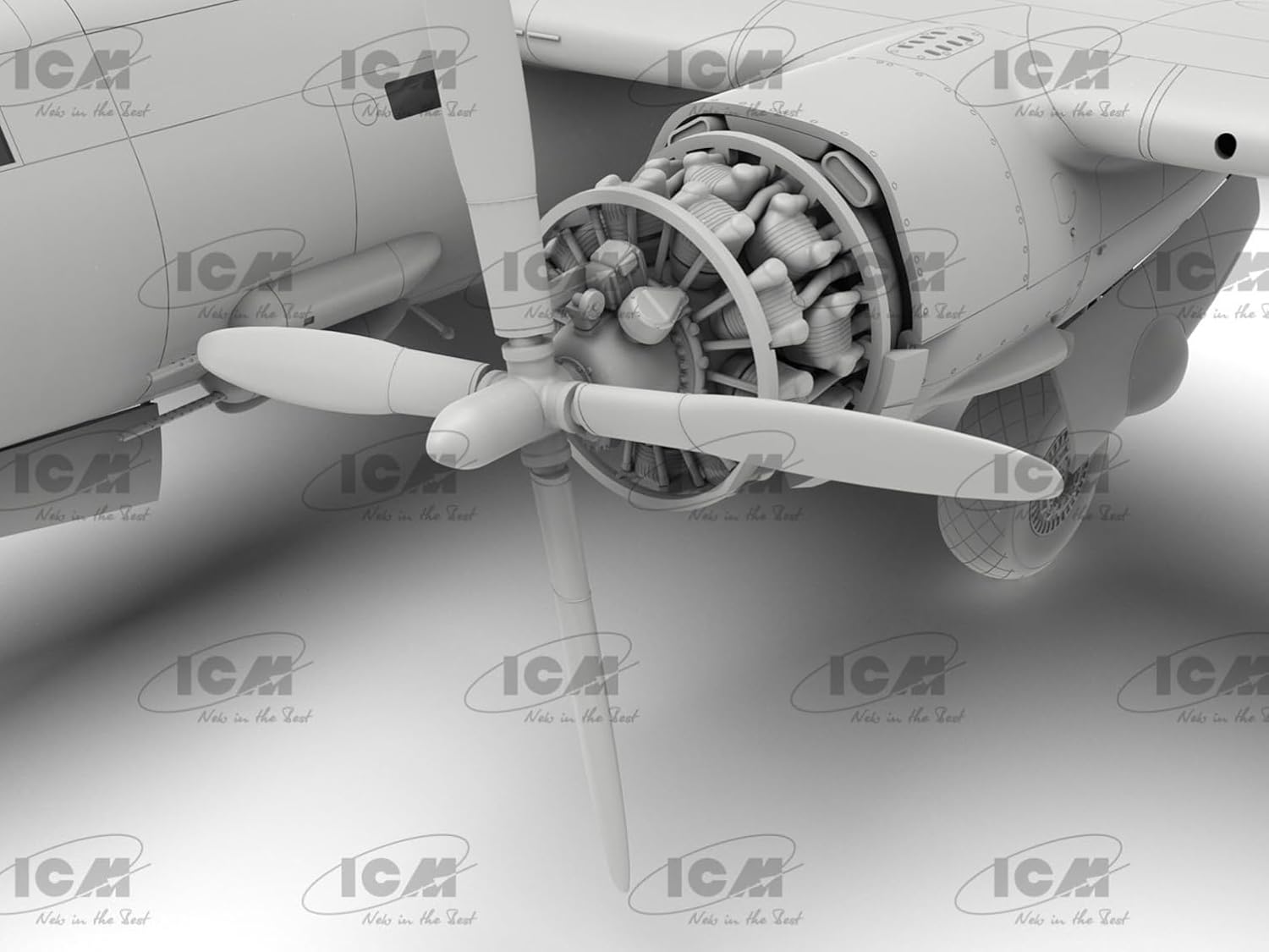 hdfh ICM 1:48 B-26B Marauder, WWII American Bomber, Model kit, ICM48320 Black