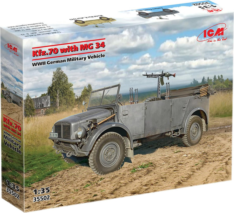 ICM 1:35 Kfz.70 with MG 34 WWII German Military Vehicle