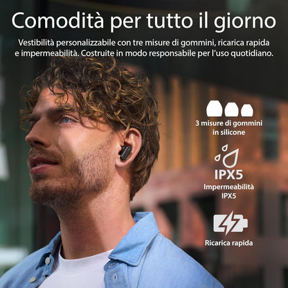 Auricolari True Wireless Nero Smart