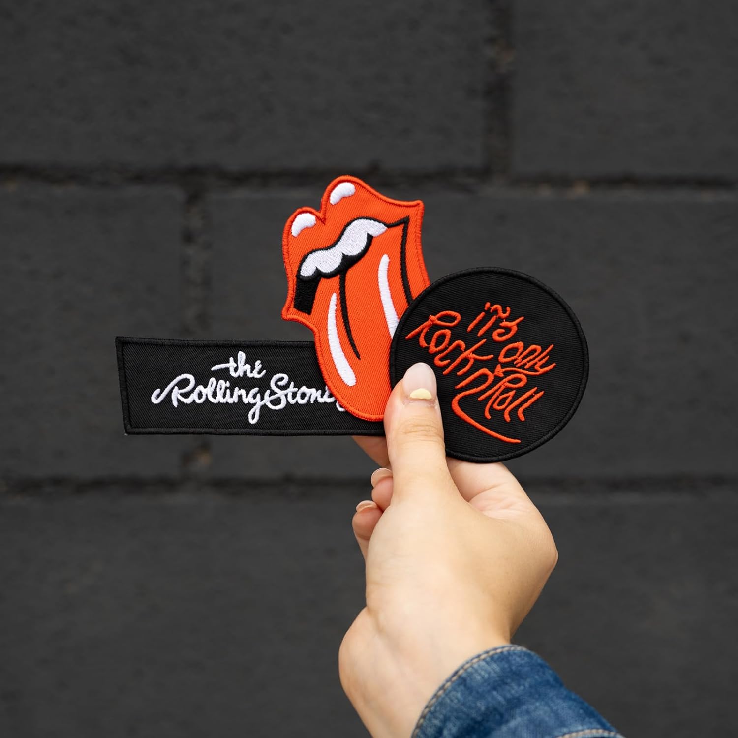 Grupo Erik: Set Toppe Termoadesive The Rolling Stones | Set 3 Patch Rock per Tessuti – Personalizzazione Creativa per Fan della Musica