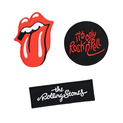 Grupo Erik: Set Toppe Termoadesive The Rolling Stones | Set 3 Patch Rock per Tessuti – Personalizzazione Creativa per Fan della Musica
