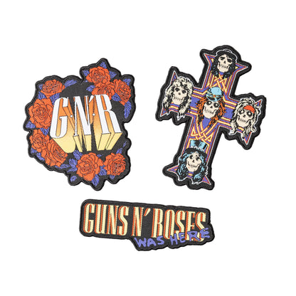 Grupo Erik Guns N Roses Patches zum Aufbügeln Bügelflicken | Bügelbilder für Textilien Guns N Roses Set 3 Bügelflicken Aufnäher Erwachsene - Guns N Roses Merch