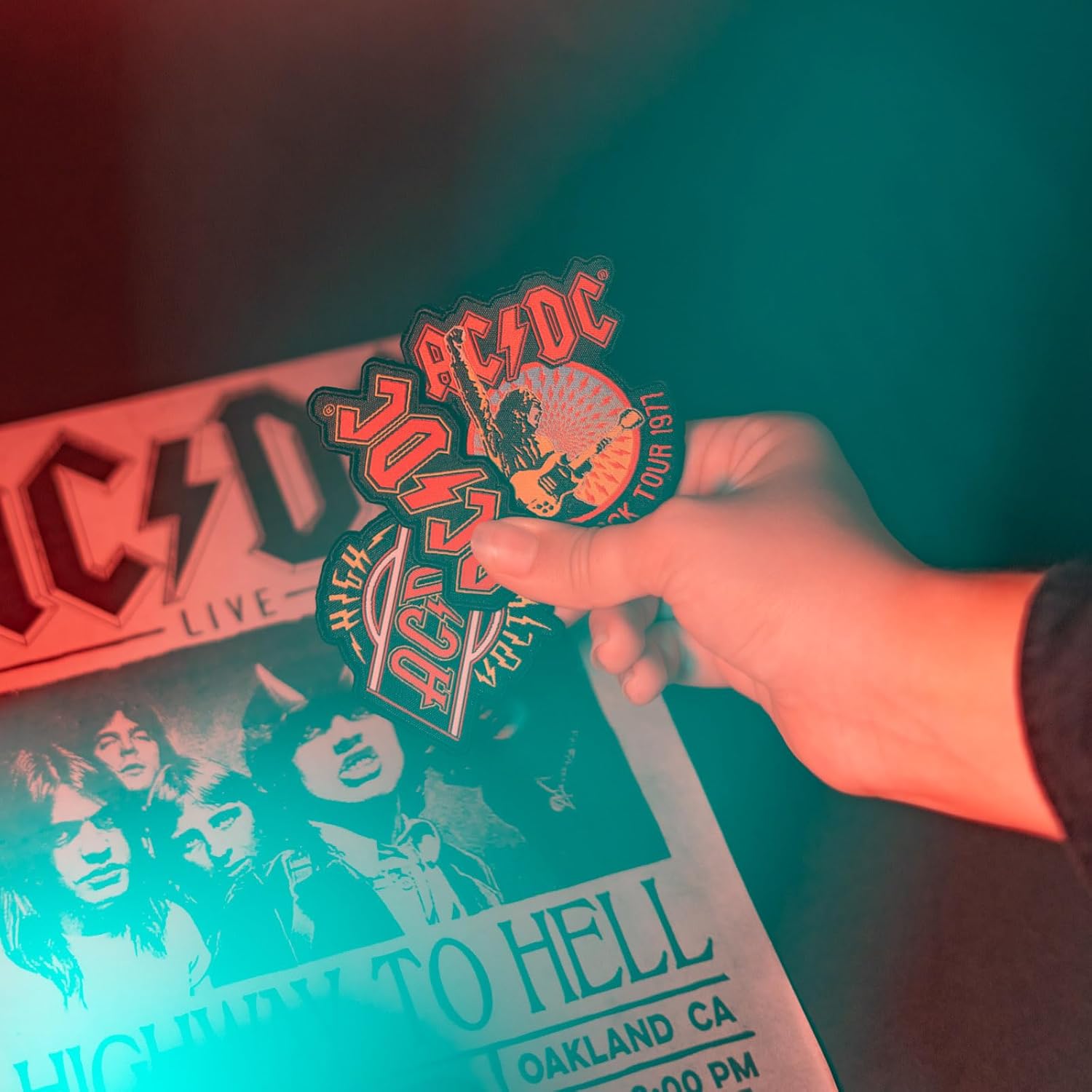 Grupo Erik AC/DC Patches zum Aufbügeln Bügelflicken | Bügelbilder für Textilien AC/DC Set 3 Bügelflicken Aufnäher Erwachsene - AC DC Merch