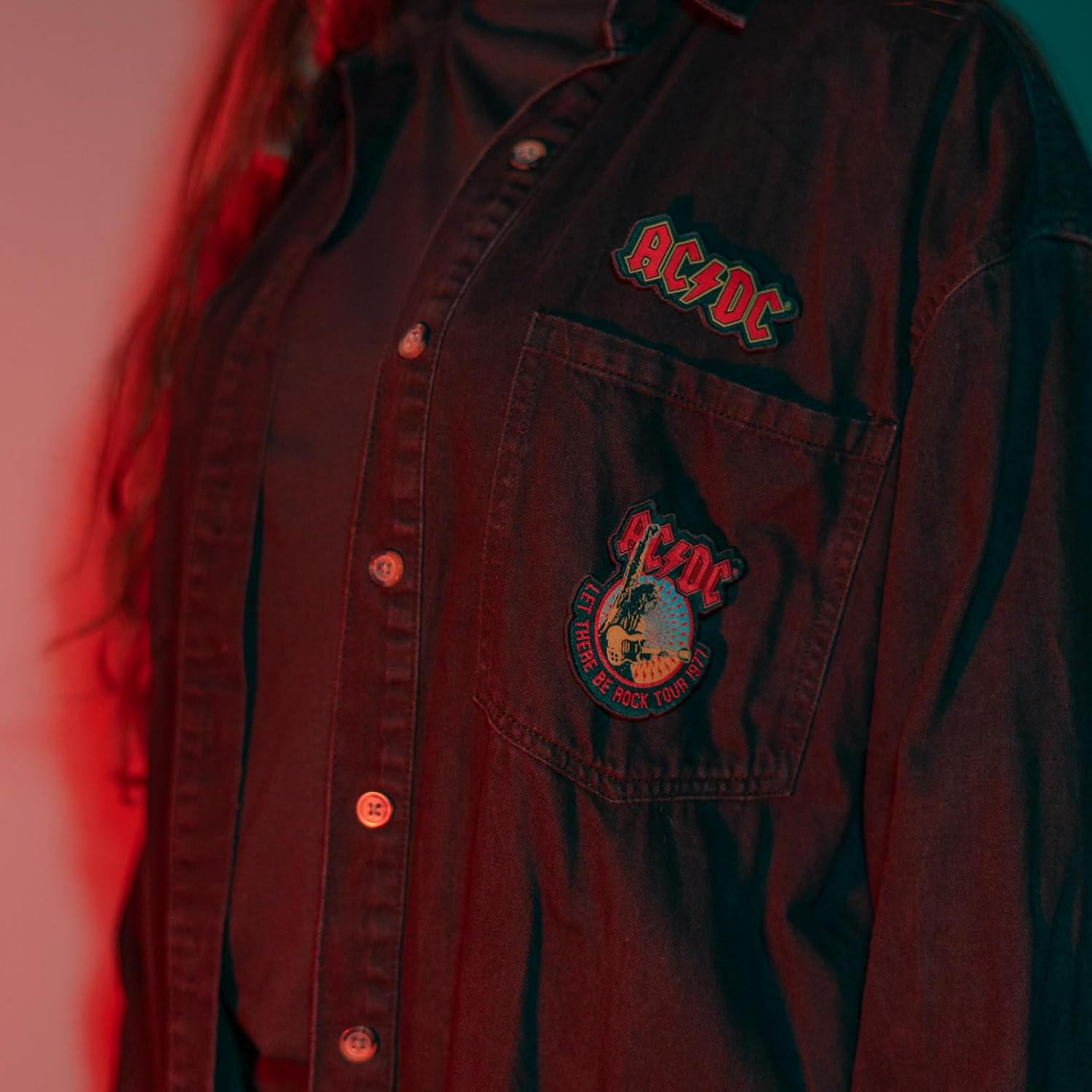 Grupo Erik AC/DC Patches zum Aufbügeln Bügelflicken | Bügelbilder für Textilien AC/DC Set 3 Bügelflicken Aufnäher Erwachsene - AC DC Merch