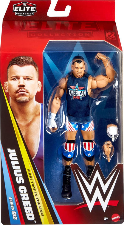 Mattel WWE Elite Action Figure & Accessories, Series #122 Set, 6-inch Collectible Julius Creed with 25 Articulation Points & Swappable Hands