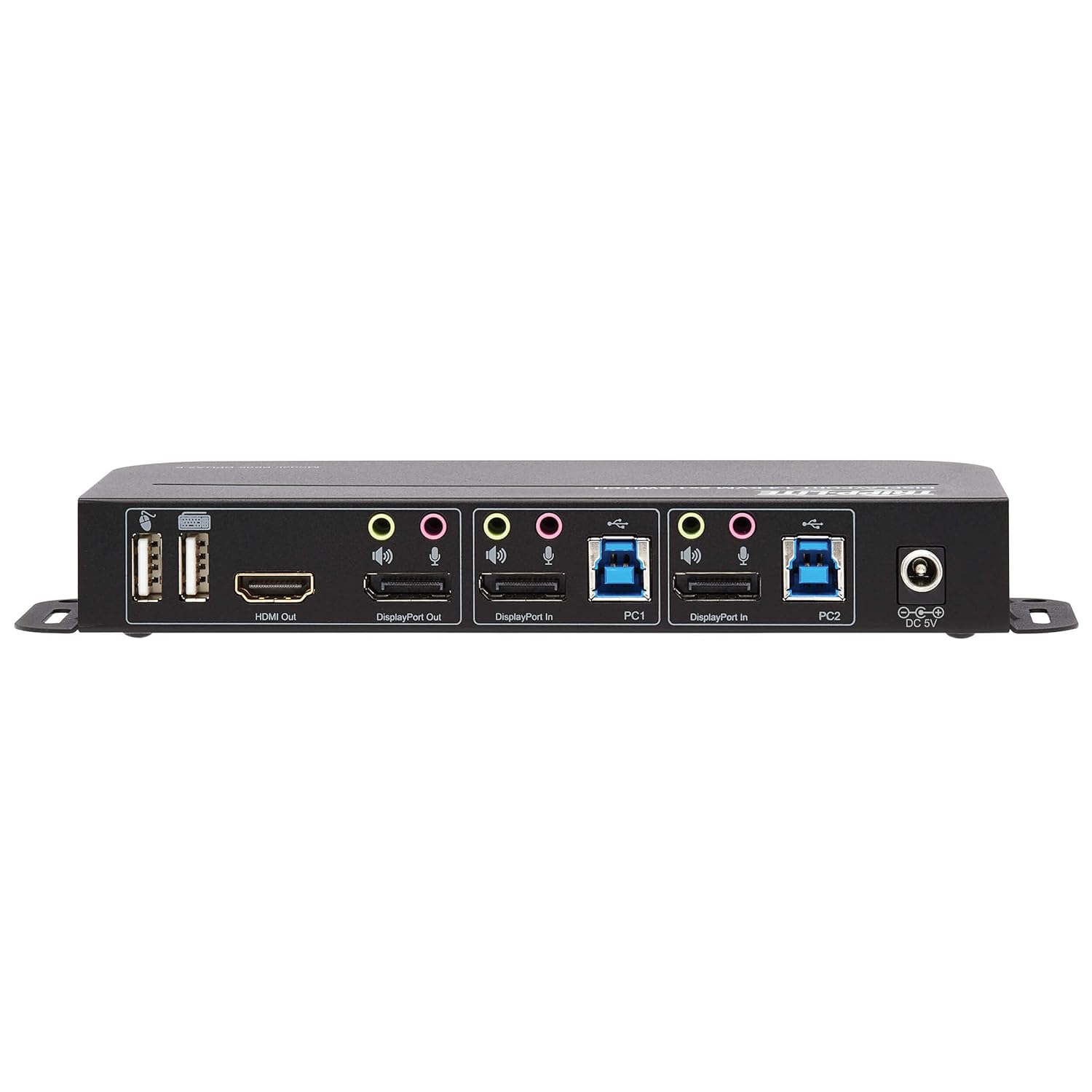 Eaton Tripp Lite 2-Port DisplayPort/USB KVM Switch - 4K 60 Hz, HDR, HDCP 2.2, IR, DP 1.4, USB Sharing, USB 3.0 Cables (B005-DPUA2-K