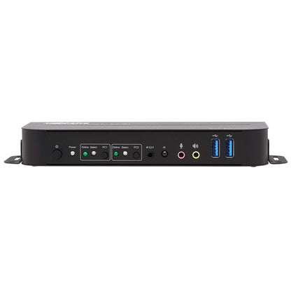 Eaton Tripp Lite 2-Port DisplayPort/USB KVM Switch - 4K 60 Hz, HDR, HDCP 2.2, IR, DP 1.4, USB Sharing, USB 3.0 Cables (B005-DPUA2-K