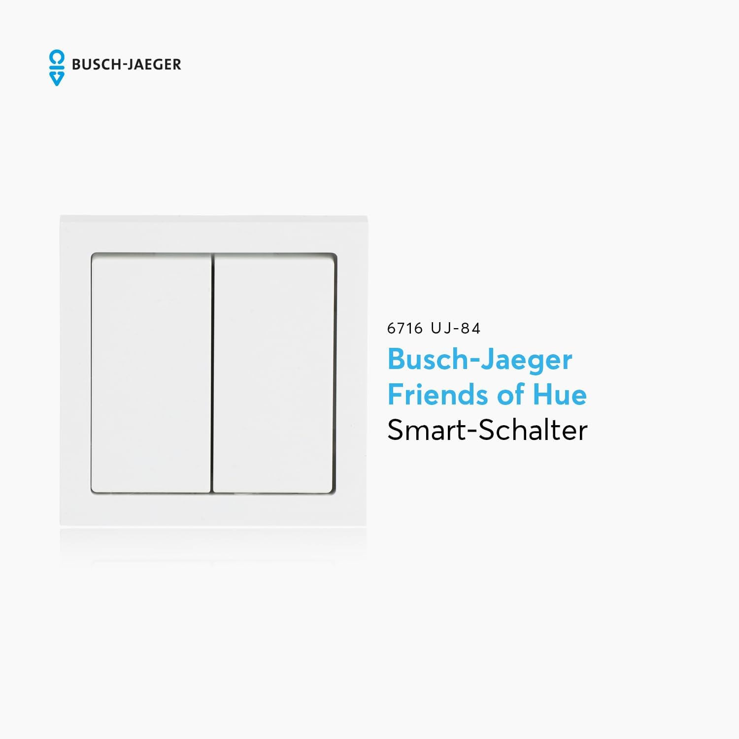 Abb Busch-Jaeger Friends Of Hue - Lichtschakelaar 6716 Uj-84 Verkeerswit Glanzend