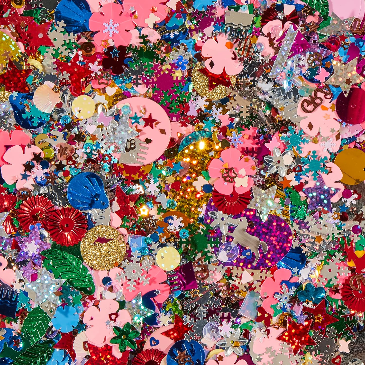 Scola Sequins & Spangles Assorted, 500g Bag, Various Shapes & Colours, School Supplies, Art and Crafts Projects, Children's Craft Projects, For Kids