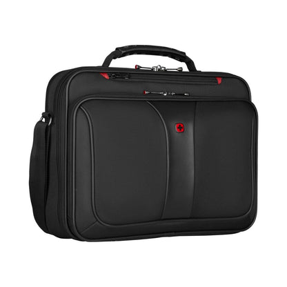 Wenger 600647 Legacy 16" Laptop Briefcase, Checkpoint-friendly padded compartment with Lockable zippers in Black {11 Litres}