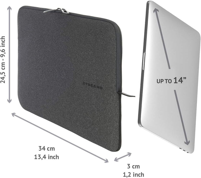 Tucano Second Skin BFM1314 Triathlon "Melange 13.3 Sleeve 35.56 cm (14 Inches) Black