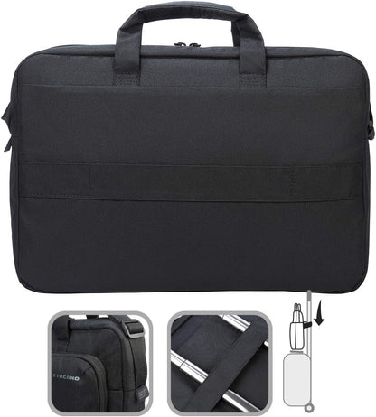 Tucano Star Laptop Bag 15.6 Inch Compatible with MacBook Pro 16 Inch with Shoulder Strap Suitcase Attachment for Work Office University Travel