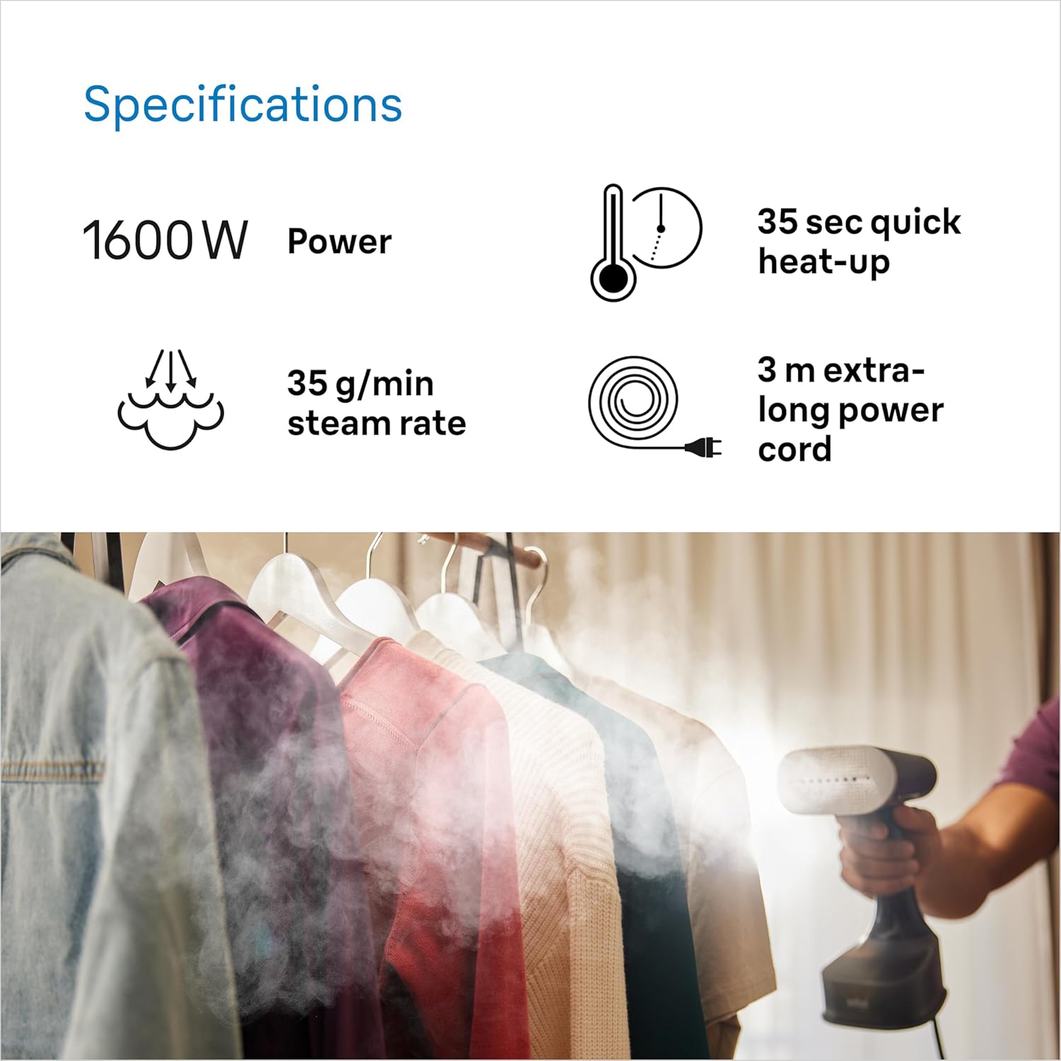 Braun GS7077BK Steamer