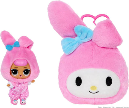 L.O.L. Surprise! Loves Hello Kitty Reversible Plush Surprise - Pluche Sanrio Figuren met Bijpassende L.O.L. Tot, 5 Verrassingen en On-the-Go Sleutelhanger, Geschikt voor 4+ Jaar