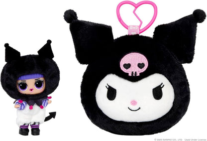 L.O.L. Surprise! Loves Hello Kitty Reversible Plush Surprise - Pluche Sanrio Figuren met Bijpassende L.O.L. Tot, 5 Verrassingen en On-the-Go Sleutelhanger, Geschikt voor 4+ Jaar