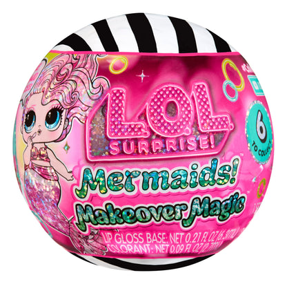 L.O.L. Surprise! Mermaids Makeover Magic Tots – DIY Draagbare Lipgloss voor Jou en Je Pop, Mix en Maak Make-up, Leuk Waterplezier, 6 Popjes om te Verzamelen – Geschikt voor Kinderen van 4+ Jaar