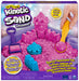 Kinetic Sand | Shimmer Sand Castle 454g | Magic Sand | Pink Glitter Coloured Sand | 3 Accessories and Tray Included | Toys for Boys and Girls 3 Years