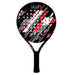 Uwin VR-X Padel Racket, Fibreglass Frame, EVA 15 Core for Balanced Power and Control, Round Shape with Central Sweet Spot, Matte Finish, Red White Grey