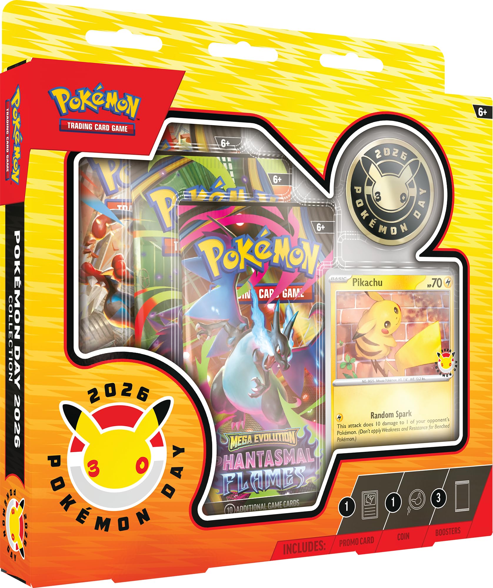 Pokémon TCG: Pokémon Day 2026 Collection (1 foil promo card, 1 coin and 3 booster packs
