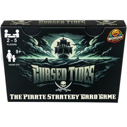 Cursed Tides - Pirate Strategy Card Game | Fun for Kids, Teens & Adults | 2-5 Players | Ages 8+ | Quick 15-Minute Gameplay