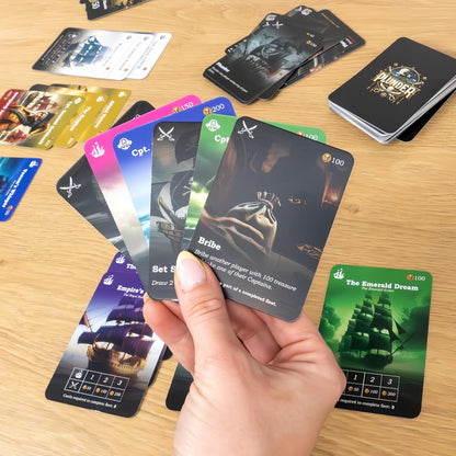 Cursed Tides - Pirate Strategy Card Game | Fun for Kids, Teens & Adults | 2-5 Players | Ages 8+ | Quick 15-Minute Gameplay