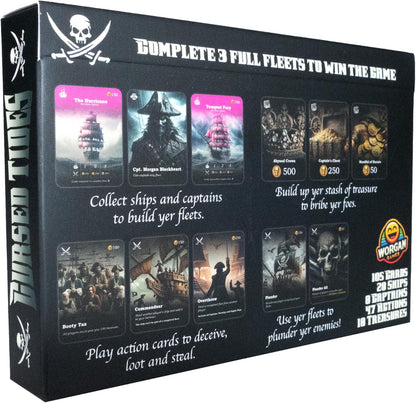 Cursed Tides - Pirate Strategy Card Game | Fun for Kids, Teens & Adults | 2-5 Players | Ages 8+ | Quick 15-Minute Gameplay