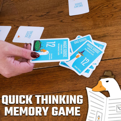 Sneaky Goose: Quick Thinking Memory Game for Kids, Teens & Adults - Travel Size - 2-6 Players - Ages 8+