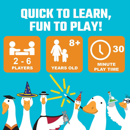Sneaky Goose: Quick Thinking Memory Game for Kids, Teens & Adults - Travel Size - 2-6 Players - Ages 8+