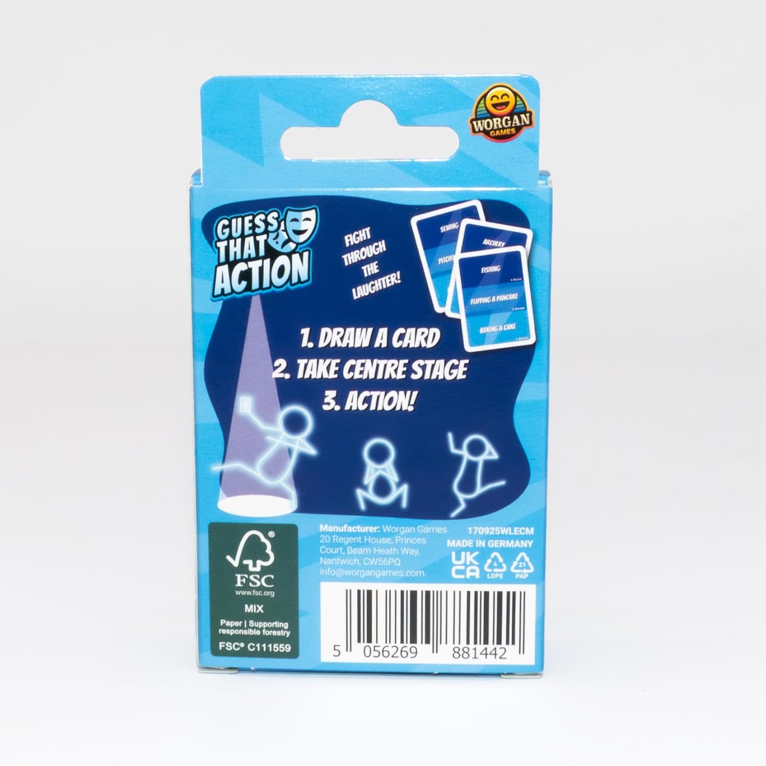 Guess That Action: Hilarious Charades-Style Party Game for Family & Friends - Travel Size - 2-15 Players - Ages 8+