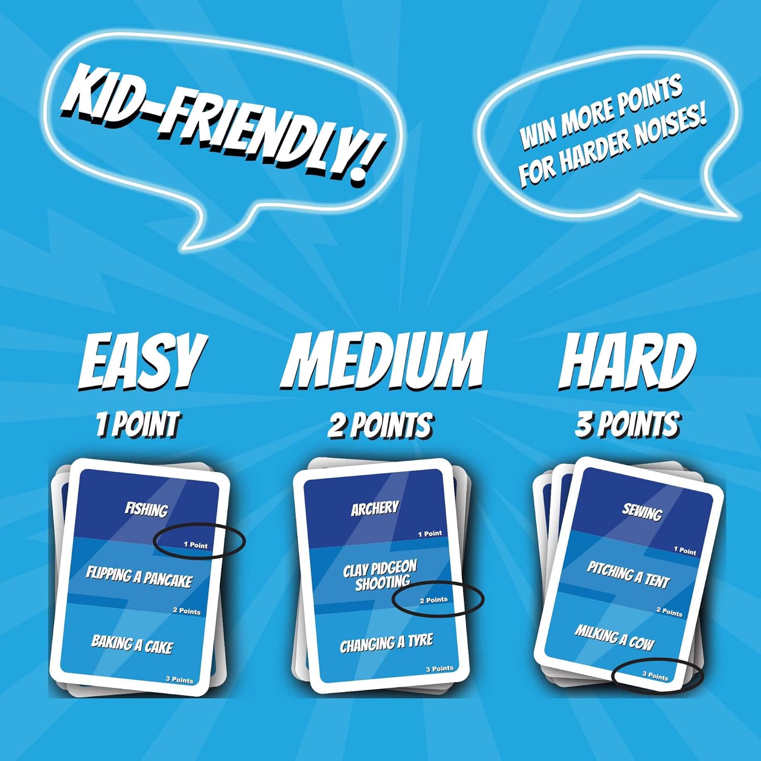 Guess That Action: Hilarious Charades-Style Party Game for Family & Friends - Travel Size - 2-15 Players - Ages 8+
