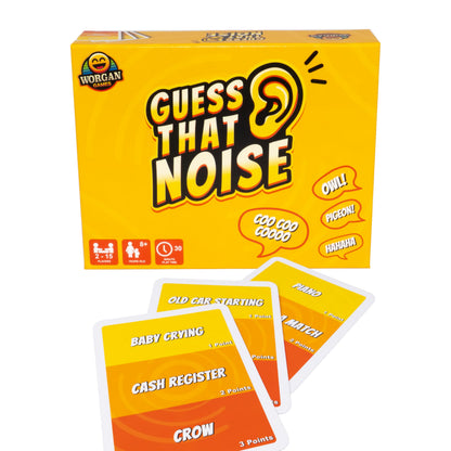 Guess That Noise: Funny Sound Impressions Party Game for Family & Friends - 2-15 Players - Ages 8+