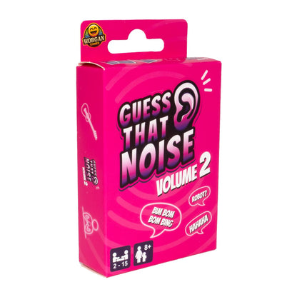 Guess That Noise Volume 2: Funny Sound Impressions Party Game for Family & Friends - Travel Size - 2-15 Players - Ages 8+