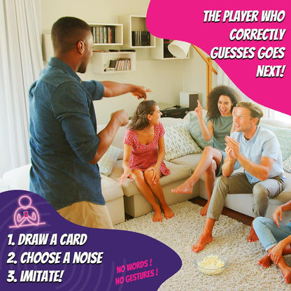 Guess That Noise Volume 2: Funny Sound Impressions Party Game for Family & Friends - Travel Size - 2-15 Players - Ages 8+