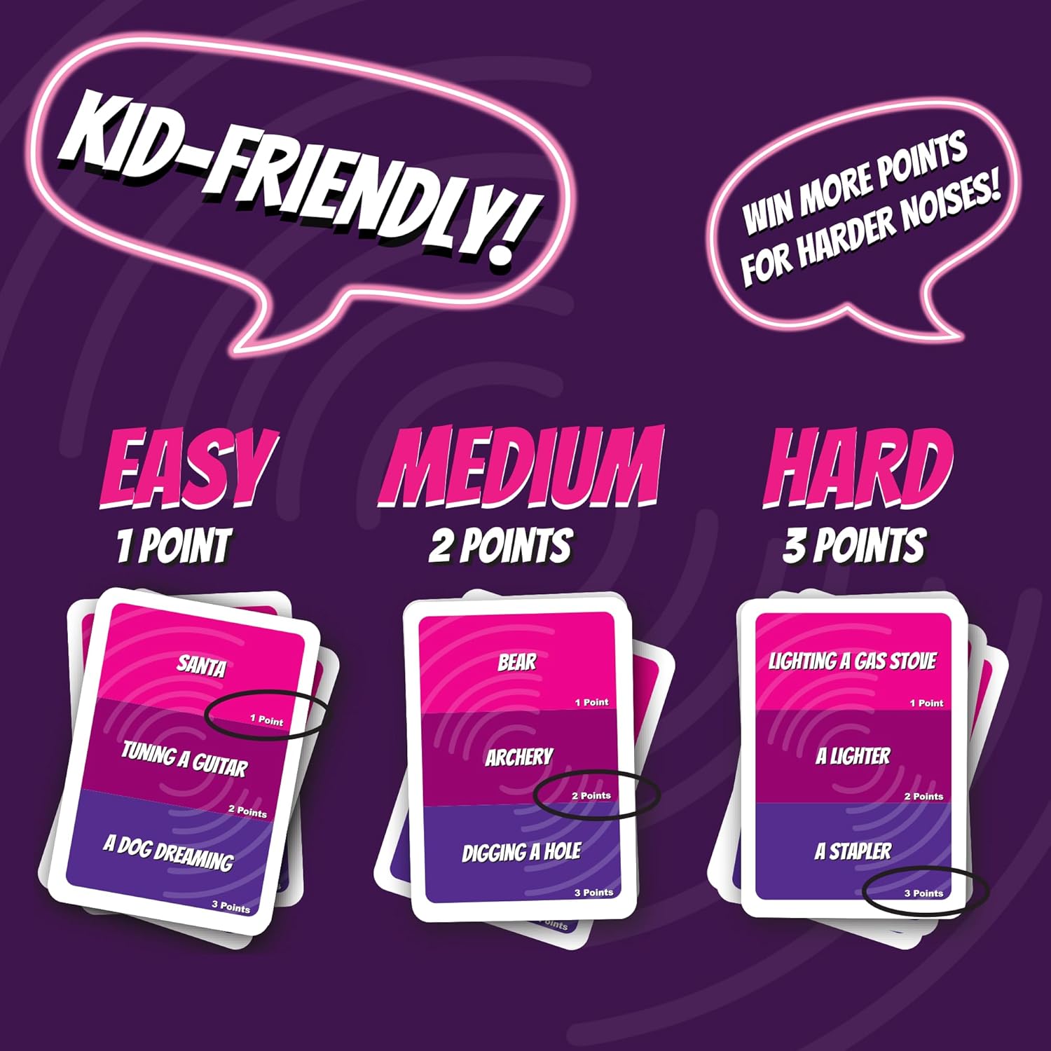 Guess That Noise Volume 2: Funny Sound Impressions Party Game for Family & Friends - Travel Size - 2-15 Players - Ages 8+