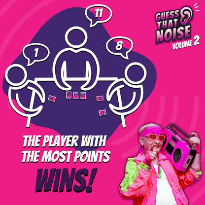 Guess That Noise Volume 2: Funny Sound Impressions Party Game for Family & Friends - Travel Size - 2-15 Players - Ages 8+