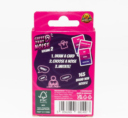 Guess That Noise Volume 2: Funny Sound Impressions Party Game for Family & Friends - Travel Size - 2-15 Players - Ages 8+
