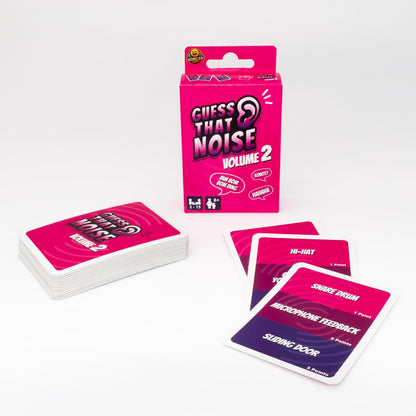 Guess That Noise Volume 2: Funny Sound Impressions Party Game for Family & Friends - Travel Size - 2-15 Players - Ages 8+