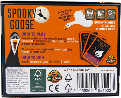 Spooky Goose - Quick-Thinking Memory Game - Halloween Themed - 2-6 Players - Age 8+