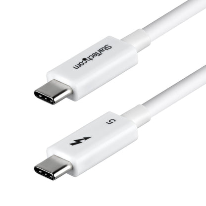 StarTech.com 1.5ft (50cm) Thunderbolt 5 Cable, 80Gbps/120Gbps, 240W PD, 8K 60Hz, Thunderbolt Certified, TB5/TB4/USB4/USB-C - White