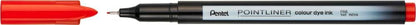 Pentel S40 Pointliner, Fine Writing Pen with Colour Dye Ink, 0.4mm Line, Assorted Colours (Wallet of 6)