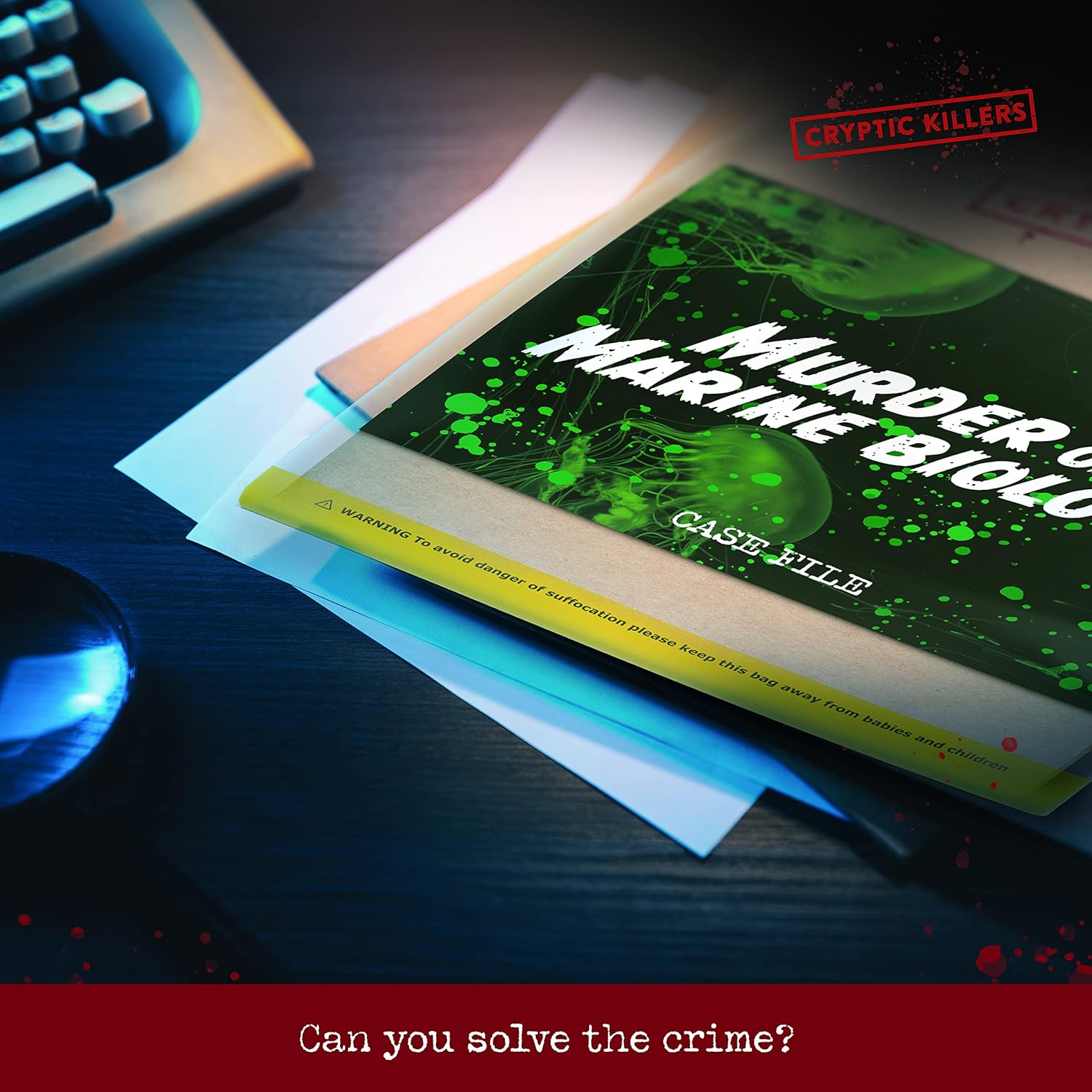 Cryptic Killers Unsolved murder mystery game - Cold Case Files Investigation Detective clues/evidence - Solve the crime - individuals, date nights & party groups - Murder of a Marine Biologist