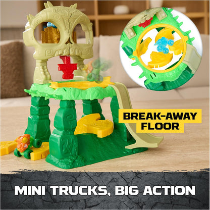 Monster Jam Mini Jams, Crash & Crumble Skull Escape Playset, 2 Exclusive Die-Cast El Toro Loco and Dragon Monster Trucks, Kids Toys for Boy and Girls Ages 3 and up