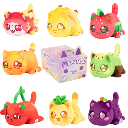 Aphmau 6" MeeMeows Mystery plush Fruit Collection 8 to collect Unboxing toy You Tube Toys Aphmau Channel