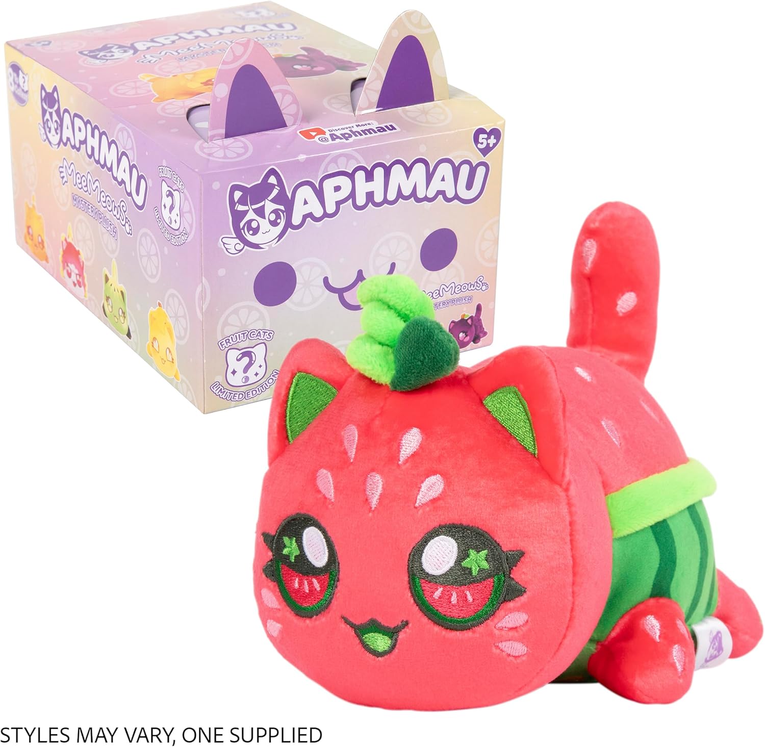 Aphmau 6" MeeMeows Mystery plush Fruit Collection 8 to collect Unboxing toy You Tube Toys Aphmau Channel