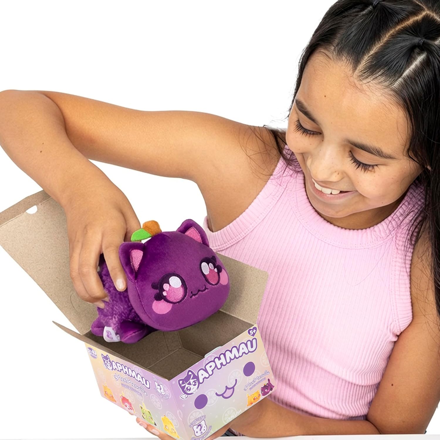 Aphmau 6" MeeMeows Mystery plush Fruit Collection 8 to collect Unboxing toy You Tube Toys Aphmau Channel
