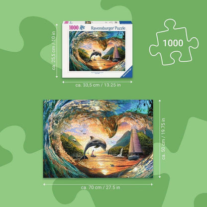 Erwachsenenpuzzle 1000 Teile - Sprung in den Sonnenuntergang